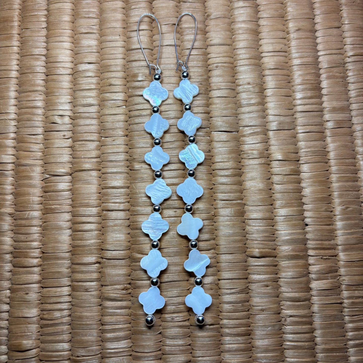 6” Silver Mother of Pearl Floral Collection