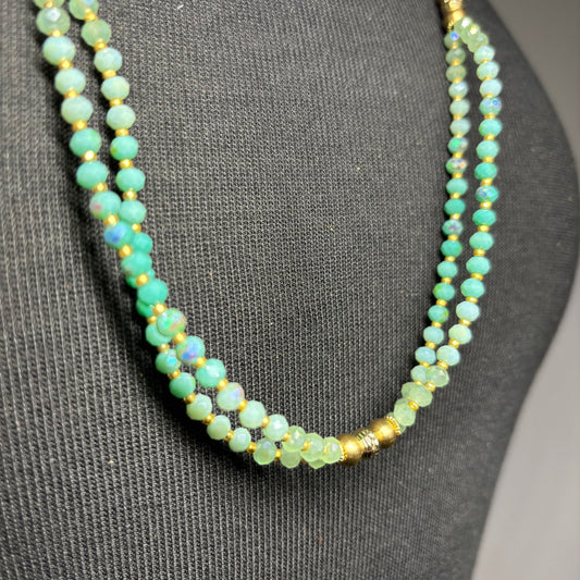 Sweetgrass & Sage 💚 🌾 Dentalium Necklace + Earring Set