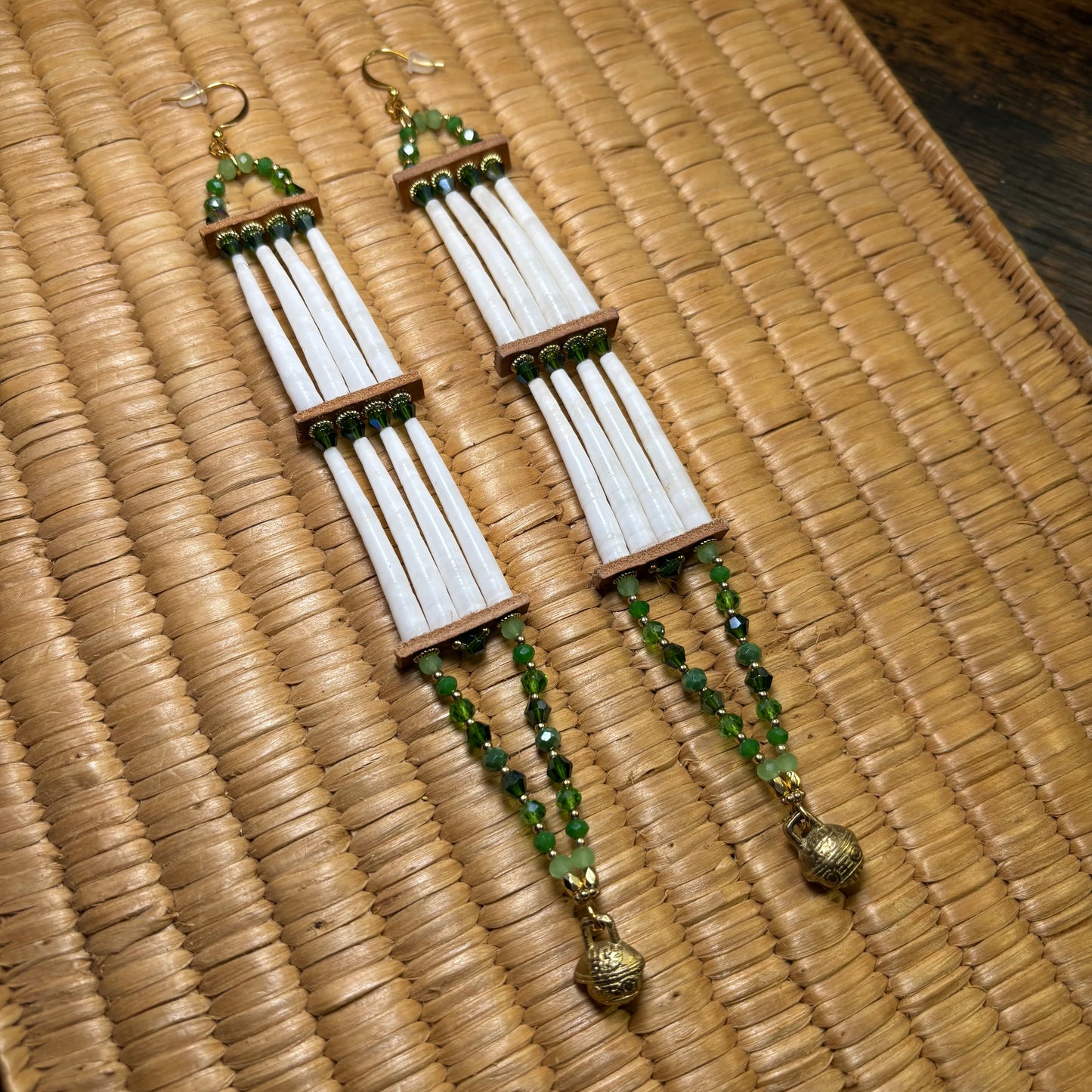 S.R Dentalium Earrings 💚