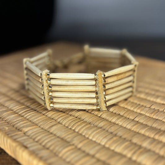 10.25” Buffalo Bone Choker - Gold