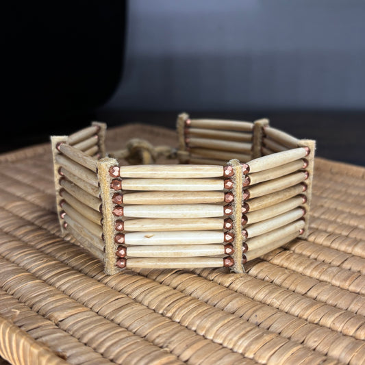 10.5” Buffalo Bone Choker - Copper