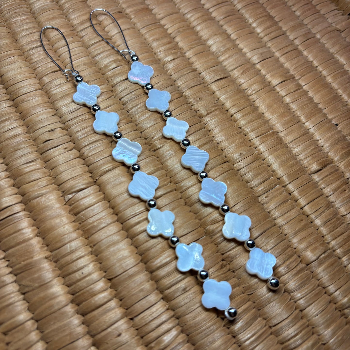 6” Silver Mother of Pearl Floral Collection