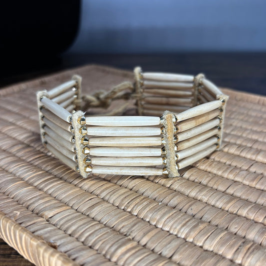 10.25” Buffalo Bone Choker - Gold