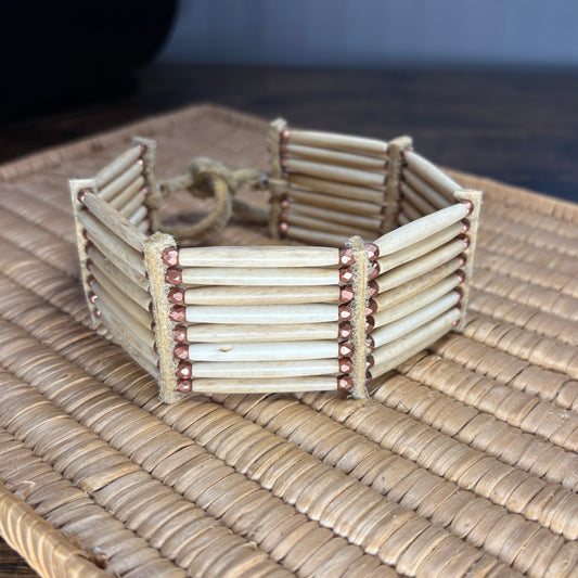 10.5” Buffalo Bone Choker - Copper