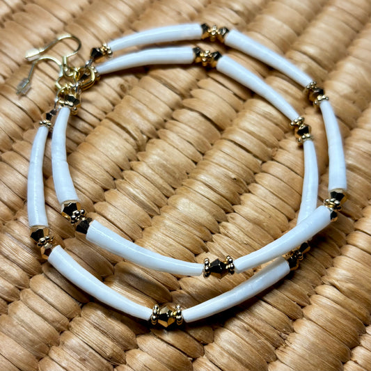 2.75” Gold ✨ Dentalium Hoop Earrings.
