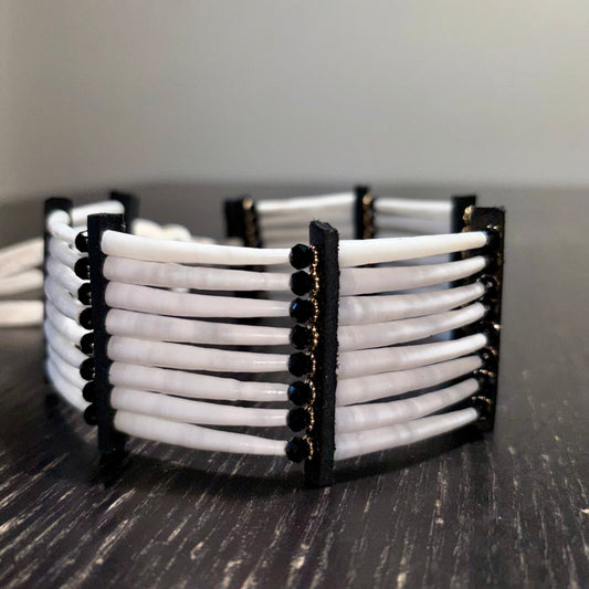 Black on Black 🖤✨ Dentalium Choker