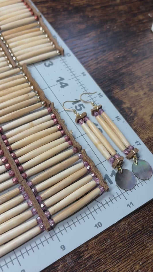 12” Buffalo Bone Choker — Gold.